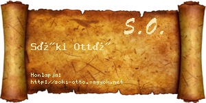 Sóki Ottó névjegykártya